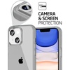 image:imageTENOC Phone Case Compatible with iPhone 11 Pro Clear Case AntiYellowing Protective Bumper Hard Back Cover for 58 InchClear Gray