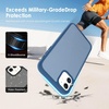 image:imageTENOC Phone Case Compatible with iPhone 11 Pro Clear Case AntiYellowing Protective Bumper Hard Back Cover for 58 InchDark Blue