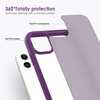 image:imageTENOC Phone Case Compatible with iPhone 11 Pro Clear Case AntiYellowing Protective Bumper Hard Back Cover for 58 InchDark Purple