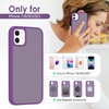 image:imageTENOC Phone Case Compatible with iPhone 11 Pro Clear Case AntiYellowing Protective Bumper Hard Back Cover for 58 InchDark Purple