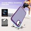 image:imageTENOC Phone Case Compatible with iPhone 11 Pro Clear Case AntiYellowing Protective Bumper Hard Back Cover for 58 InchDark Purple