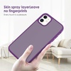 image:imageTENOC Phone Case Compatible with iPhone 11 Pro Clear Case AntiYellowing Protective Bumper Hard Back Cover for 58 InchDark Purple
