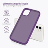 image:imageTENOC Phone Case Compatible with iPhone 11 Pro Clear Case AntiYellowing Protective Bumper Hard Back Cover for 58 InchDark Purple