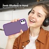 image:imageTENOC Phone Case Compatible with iPhone 11 Pro Clear Case AntiYellowing Protective Bumper Hard Back Cover for 58 InchDark Purple