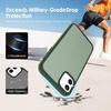 image:imageTENOC Phone Case Compatible with iPhone 11 Pro Clear Case AntiYellowing Protective Bumper Hard Back Cover for 58 InchForest Green