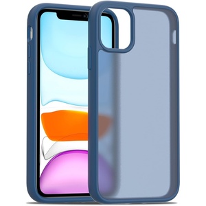 image:imageTENOC Phone Case Compatible with iPhone 11 Pro Clear Case AntiYellowing Protective Bumper Hard Back Cover for 58 InchDark Blue