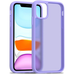 image:imageTENOC Phone Case Compatible with iPhone 11 Pro Clear Case AntiYellowing Protective Bumper Hard Back Cover for 58 InchLight Purple