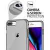 image:imageTENOC Phone Case Compatible with iPhone 7 Plus amp iPhone 8 Plus Black Case AntiFingerprint Protective Bumper Matte Cover for 55 InchClear Gray