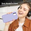 image:imageTENOC Phone Case Compatible with iPhone 13 amp iPhone 14 Black Case AntiFingerprint Protective Bumper Matte Cover for 61 InchLight Purple
