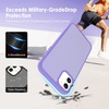 image:imageTENOC Phone Case Compatible with iPhone 13 amp iPhone 14 Black Case AntiFingerprint Protective Bumper Matte Cover for 61 InchLight Purple