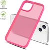 image:imageTENOC Phone Case Compatible with iPhone 13 amp iPhone 14 Black Case AntiFingerprint Protective Bumper Matte Cover for 61 InchTranslucent Hot Pink