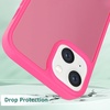 image:imageTENOC Phone Case Compatible with iPhone 13 amp iPhone 14 Black Case AntiFingerprint Protective Bumper Matte Cover for 61 InchTranslucent Hot Pink