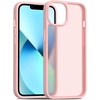 image:imageTENOC Phone Case Compatible with iPhone 13 amp iPhone 14 Black Case AntiFingerprint Protective Bumper Matte Cover for 61 InchTranslucent Pink