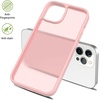 image:imageTENOC Phone Case Compatible with iPhone 13 amp iPhone 14 Black Case AntiFingerprint Protective Bumper Matte Cover for 61 InchTranslucent Pink