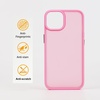 image:imageTENOC Phone Case Compatible with iPhone 13 amp iPhone 14 Black Case AntiFingerprint Protective Bumper Matte Cover for 61 InchTranslucent Pink