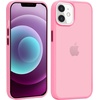 image:imageTENOC Phone Case Compatible with iPhone 13 amp iPhone 14 Black Case AntiFingerprint Protective Bumper Matte Cover for 61 InchTranslucent Pink