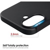 image:imageTENOC Phone Case Compatible with iPhone 15 Black Case AntiFingerprint Protective Bumper Matte Cover for 61 InchBlack