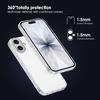 image:imageTENOC Phone Case Compatible with iPhone 15 Black Case AntiFingerprint Protective Bumper Matte Cover for 61 InchClear