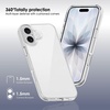 image:imageTENOC Phone Case Compatible with iPhone 15 Black Case AntiFingerprint Protective Bumper Matte Cover for 61 InchClear AntiYellowing