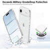 image:imageTENOC Phone Case Compatible with iPhone 15 Black Case AntiFingerprint Protective Bumper Matte Cover for 61 InchClear Glitter