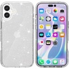 image:imageTENOC Phone Case Compatible with iPhone 15 Black Case AntiFingerprint Protective Bumper Matte Cover for 61 InchClear Glitter