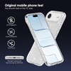 image:imageTENOC Phone Case Compatible with iPhone 15 Black Case AntiFingerprint Protective Bumper Matte Cover for 61 InchClear Glitter