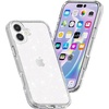 image:imageTENOC Phone Case Compatible with iPhone 15 Black Case AntiFingerprint Protective Bumper Matte Cover for 61 InchClear Glitter