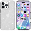 image:imageTENOC Phone Case Compatible with iPhone 15 Black Case AntiFingerprint Protective Bumper Matte Cover for 61 InchClear Glitter