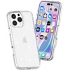 image:imageTENOC Phone Case Compatible with iPhone 15 Black Case AntiFingerprint Protective Bumper Matte Cover for 61 InchClear Glitter