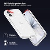 image:imageTENOC Phone Case Compatible with iPhone 15 Black Case AntiFingerprint Protective Bumper Matte Cover for 61 InchClear Glitter