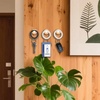 image:imageTENOC Spiral Coil Keychain Antilost Key Chain Holder Lanyard Cord for Sauna Outdoor Sports and Gym PoolBlack  White  Clear