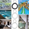 image:imageTENOC Spiral Coil Keychain Antilost Key Chain Holder Lanyard Cord for Sauna Outdoor Sports and Gym PoolBlack  White  Clear