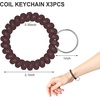 image:imageTENOC Spiral Coil Keychain Antilost Key Chain Holder Lanyard Cord for Sauna Outdoor Sports and Gym PoolBrown