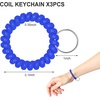 image:imageTENOC Spiral Coil Keychain Antilost Key Chain Holder Lanyard Cord for Sauna Outdoor Sports and Gym PoolDeep Blue