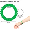 image:imageTENOC Spiral Coil Keychain Antilost Key Chain Holder Lanyard Cord for Sauna Outdoor Sports and Gym PoolDeep Green