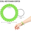 image:imageTENOC Spiral Coil Keychain Antilost Key Chain Holder Lanyard Cord for Sauna Outdoor Sports and Gym PoolLight Green
