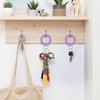 image:imageTENOC Spiral Coil Keychain Antilost Key Chain Holder Lanyard Cord for Sauna Outdoor Sports and Gym PoolLight Purple