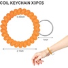 image:imageTENOC Spiral Coil Keychain Antilost Key Chain Holder Lanyard Cord for Sauna Outdoor Sports and Gym PoolOrange