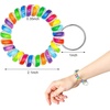 image:imageTENOC Spiral Coil Keychain Antilost Key Chain Holder Lanyard Cord for Sauna Outdoor Sports and Gym PoolRainbowdeep