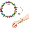 image:imageTENOC Spiral Coil Keychain Antilost Key Chain Holder Lanyard Cord for Sauna Outdoor Sports and Gym PoolRainbows1