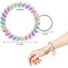 image:imageTENOC Spiral Coil Keychain Antilost Key Chain Holder Lanyard Cord for Sauna Outdoor Sports and Gym PoolRainbows2