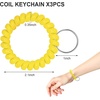 image:imageTENOC Spiral Coil Keychain Antilost Key Chain Holder Lanyard Cord for Sauna Outdoor Sports and Gym PoolYellow