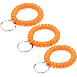 image:imageTENOC Spiral Coil Keychain Antilost Key Chain Holder Lanyard Cord for Sauna Outdoor Sports and Gym PoolOrange