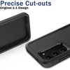 image:imageTENOC Phone Case for Samsung Galaxy S23 FE Clear Case NonYellowing Protective Bumper Hard Back CoverBlack Solid