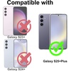 image:imageTENOC Phone Case for Samsung Galaxy S24 Clear Case AntiYellowing Protective Bumper Hard Back CoverClear