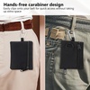 image:imageTENOC Small Coin Purse Tactical Keychain Pouch Portable Nylon Zip Change Purse with Carabiner D Ring Mini Wallet Pouch Bag for Men Women Outdoor Hiking Fishing Everyday Carry Black
