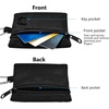 image:imageTENOC Small Coin Purse Tactical Keychain Pouch Portable Nylon Zip Change Purse with Carabiner D Ring Mini Wallet Pouch Bag for Men Women Outdoor Hiking Fishing Everyday Carry Black