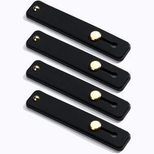 image:imageTENOC Phone Grip 2 Pieces Black Universal Sticky Finger Strap Holder for Smartphone or Cell Phone CaseA4Black