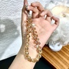 image:imageTENOC Beaded Phone Wrist Strap PurpleAgold
