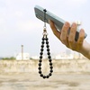 image:imageTENOC Beaded Phone Wrist Strap PurpleBobsidian Black